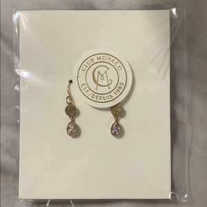 Club Monaco crystal disk earring - brand new!